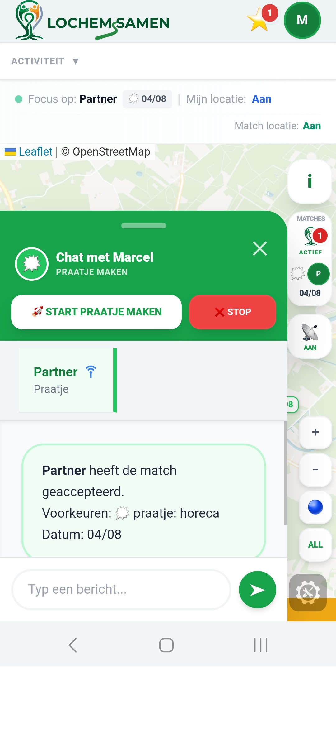 Snel afstemmen via de chat